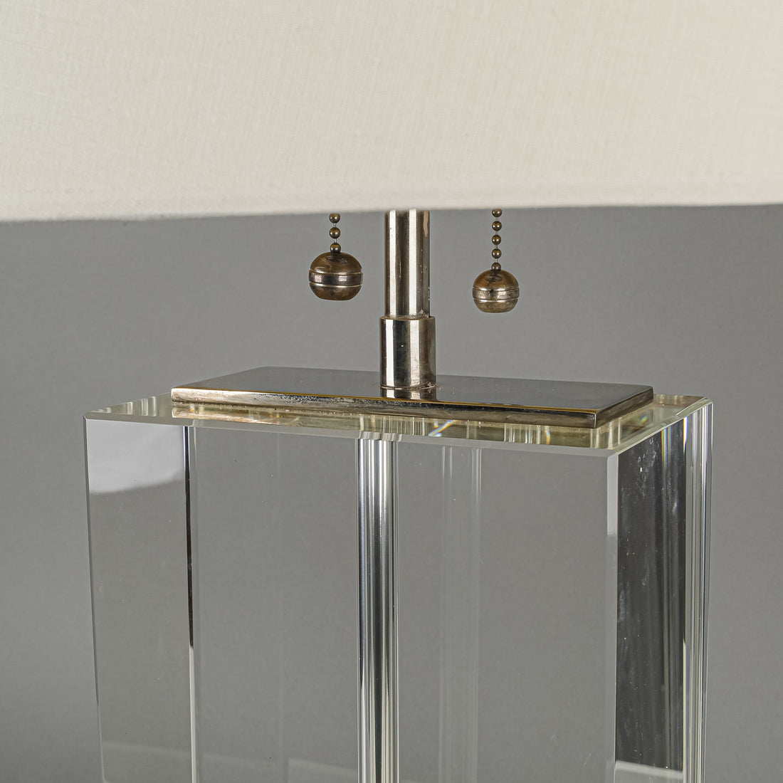 VISUAL COMFORT Large Block Lamps With Shades - Set Of 2