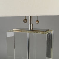 VISUAL COMFORT Large Block Lamps With Shades - Set Of 2