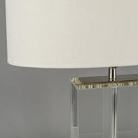 VISUAL COMFORT Large Block Lamps With Shades - Set Of 2