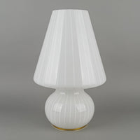 VELUCE Vintage White Striped Glass Fungo Lamp