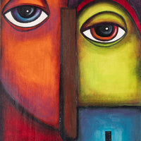 Kym Brundritt (Canadian 20th C) "Abstract Face"