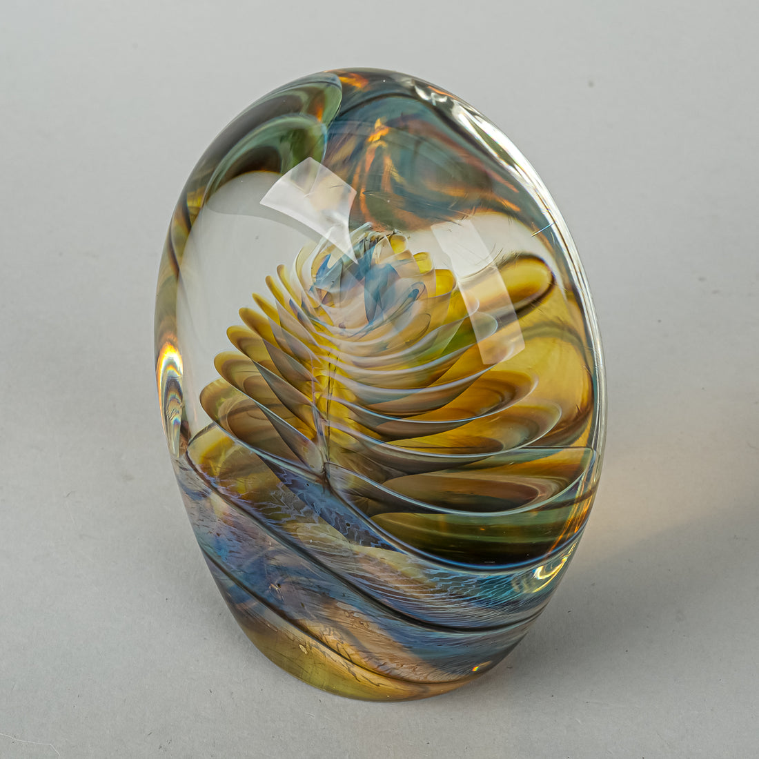 Michael O'Keefe Art Glass Paperweight