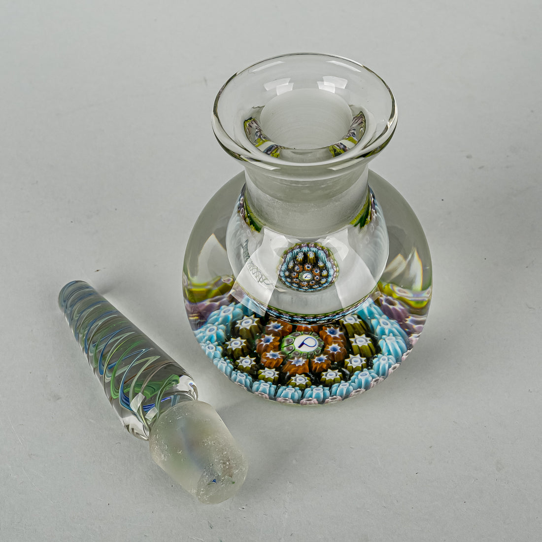 PERTHSHIRE Millefiori Crystal Bottle & Stopper