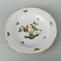 HEREND Rothchild Bird Soup Plates 503 Set Of 8