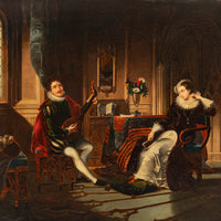 Unknown Artist "Musical Interlude" Oil On Canvas