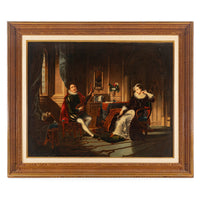 Unknown Artist "Musical Interlude" Oil On Canvas