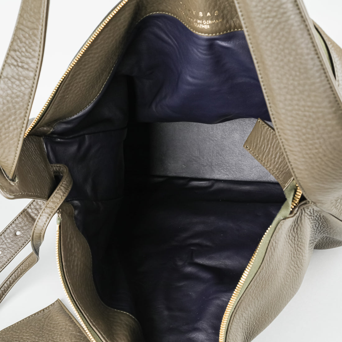 TSATSAS Meral Khaki Green Leather Shoulder Bag