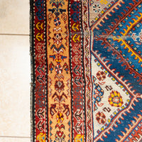 Antique Hand Knotted Wool Kurdish Style Runner