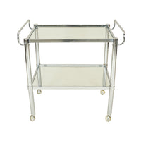Chrome And Glass Drinks Cart