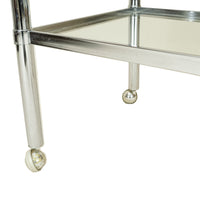 Chrome And Glass Drinks Cart