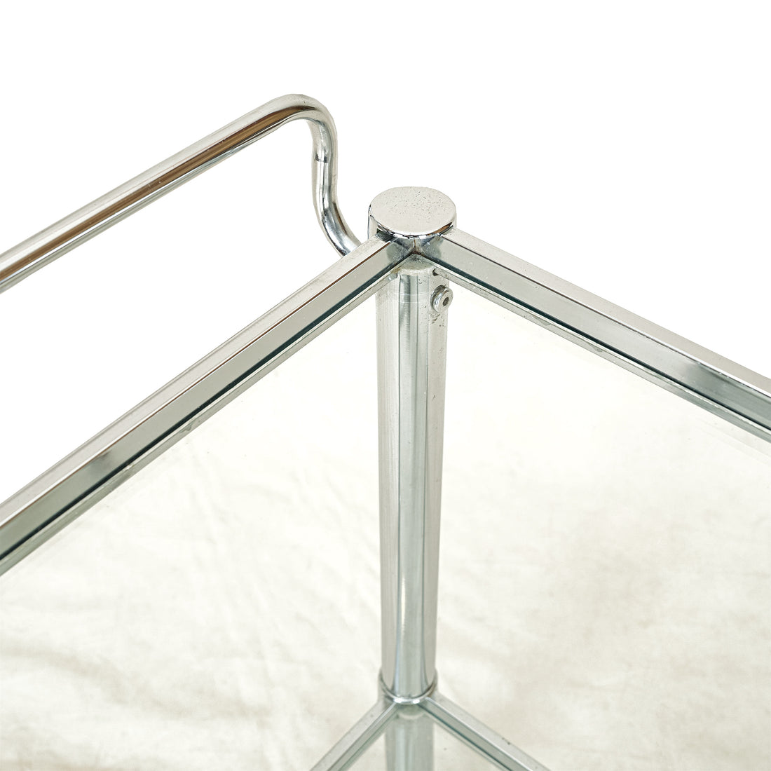 Chrome And Glass Drinks Cart