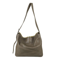 TSATSAS Meral Khaki Green Leather Shoulder Bag