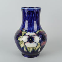 MOORCROFT Pansy Blue Ground Vase