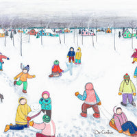 Alberto De Castro (Canadian 1952-1995) Winter Scene With Children