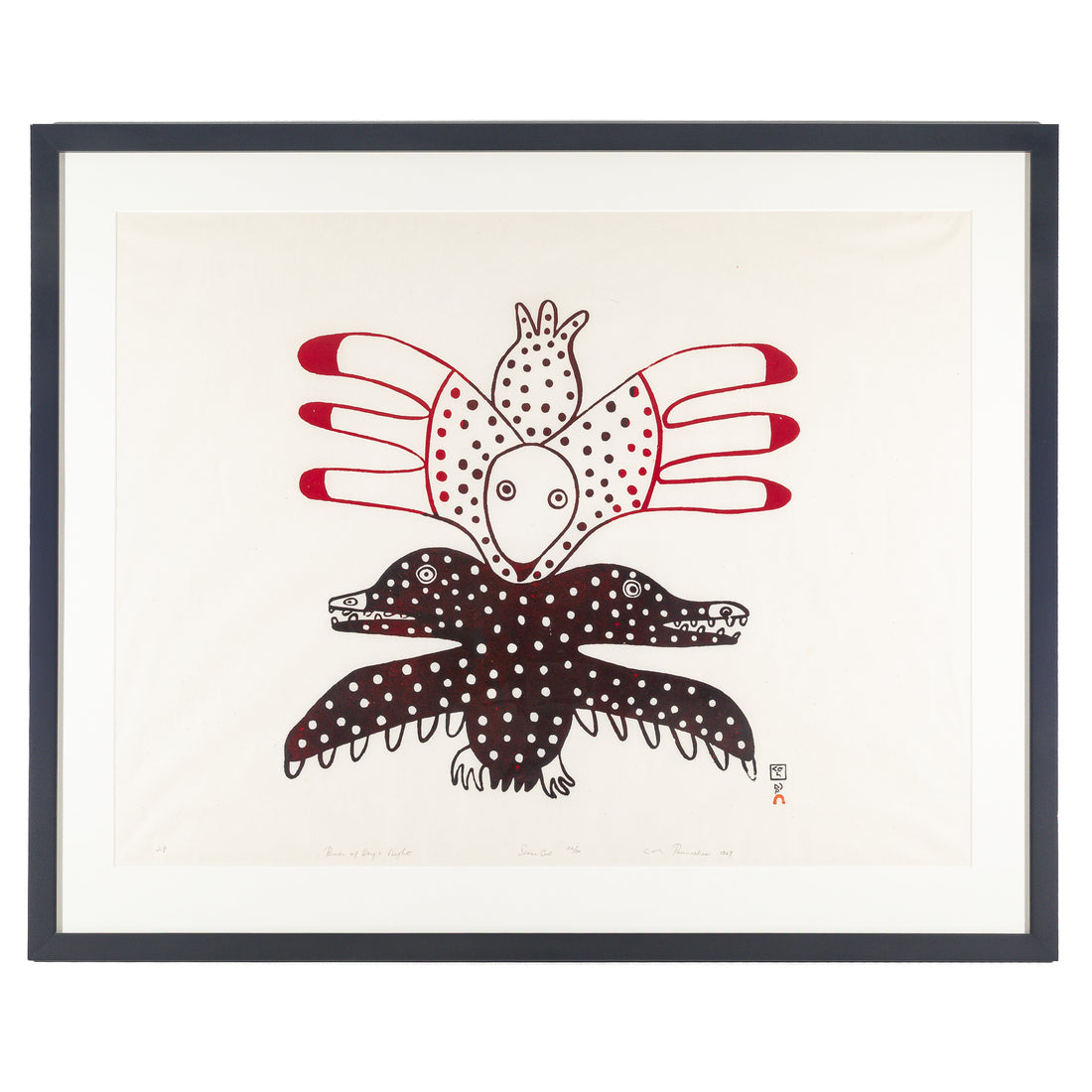 Paunichea (Cape Dorset Nunavut 1920-1968) "Birds Of Day & Night"