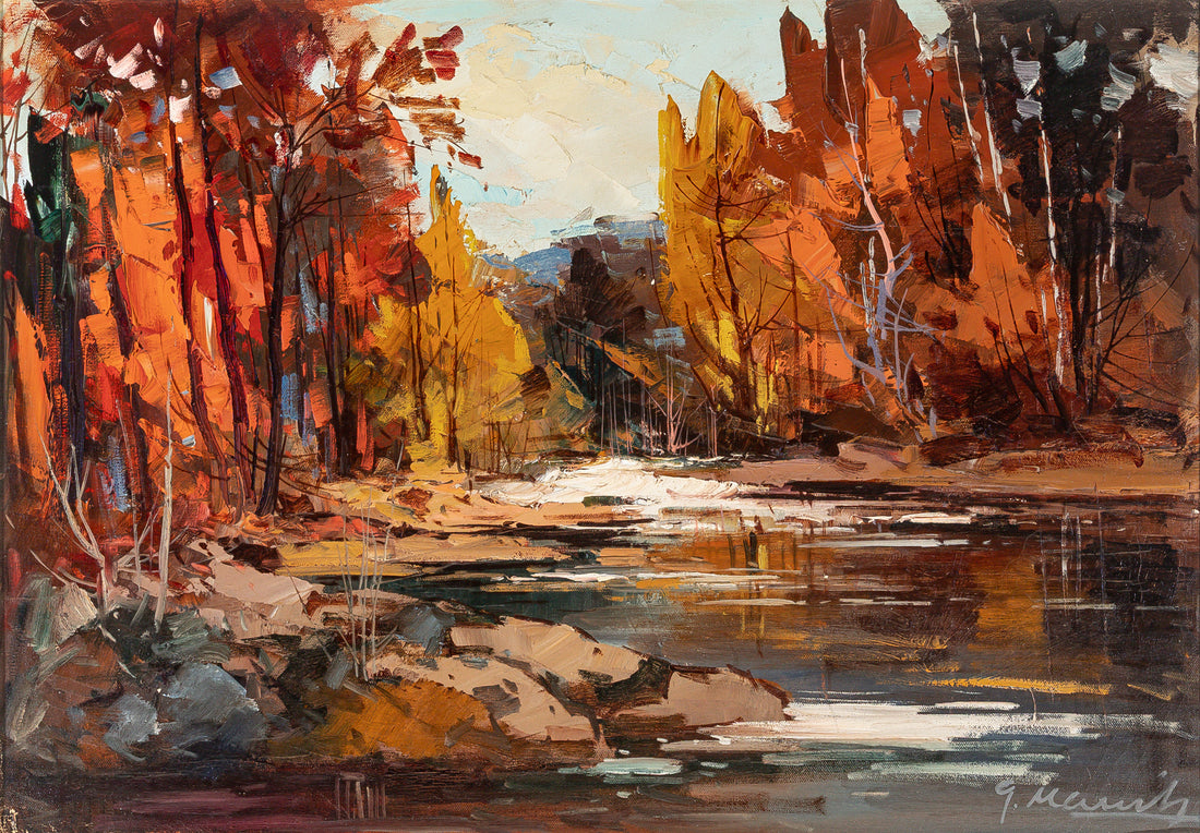 Geza Gordon Marich (Canadian 1913-1985) Autumn Landscape W/River
