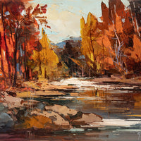 Geza Gordon Marich (Canadian 1913-1985) Autumn Landscape W/River