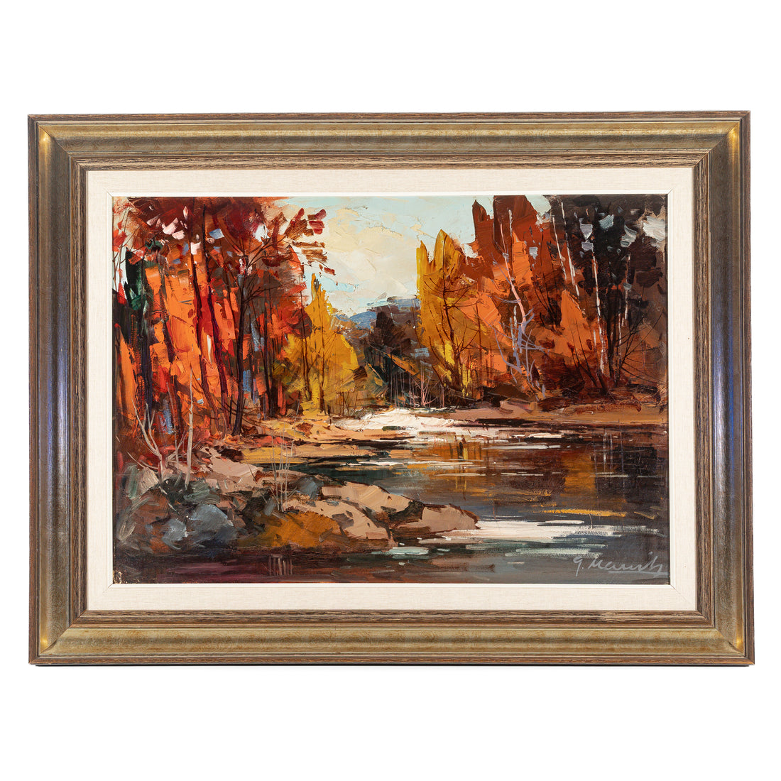 Geza Gordon Marich (Canadian 1913-1985) Autumn Landscape W/River