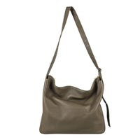 TSATSAS Meral Khaki Green Leather Shoulder Bag