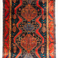 Hand Knotted Wool Kurdish Persian Rug        129"x57"
