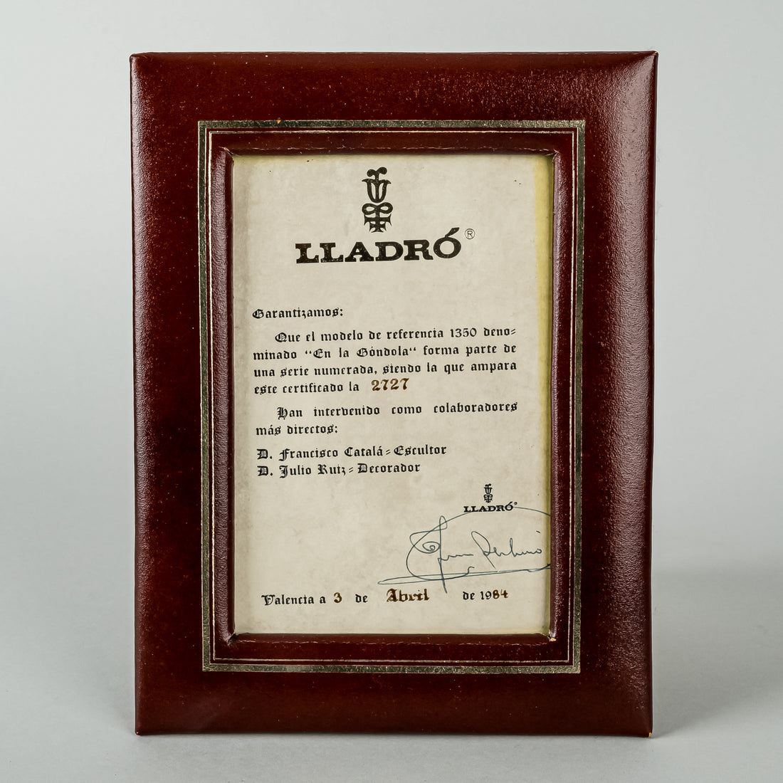 LLADRO Figurine In The Gondola 1350