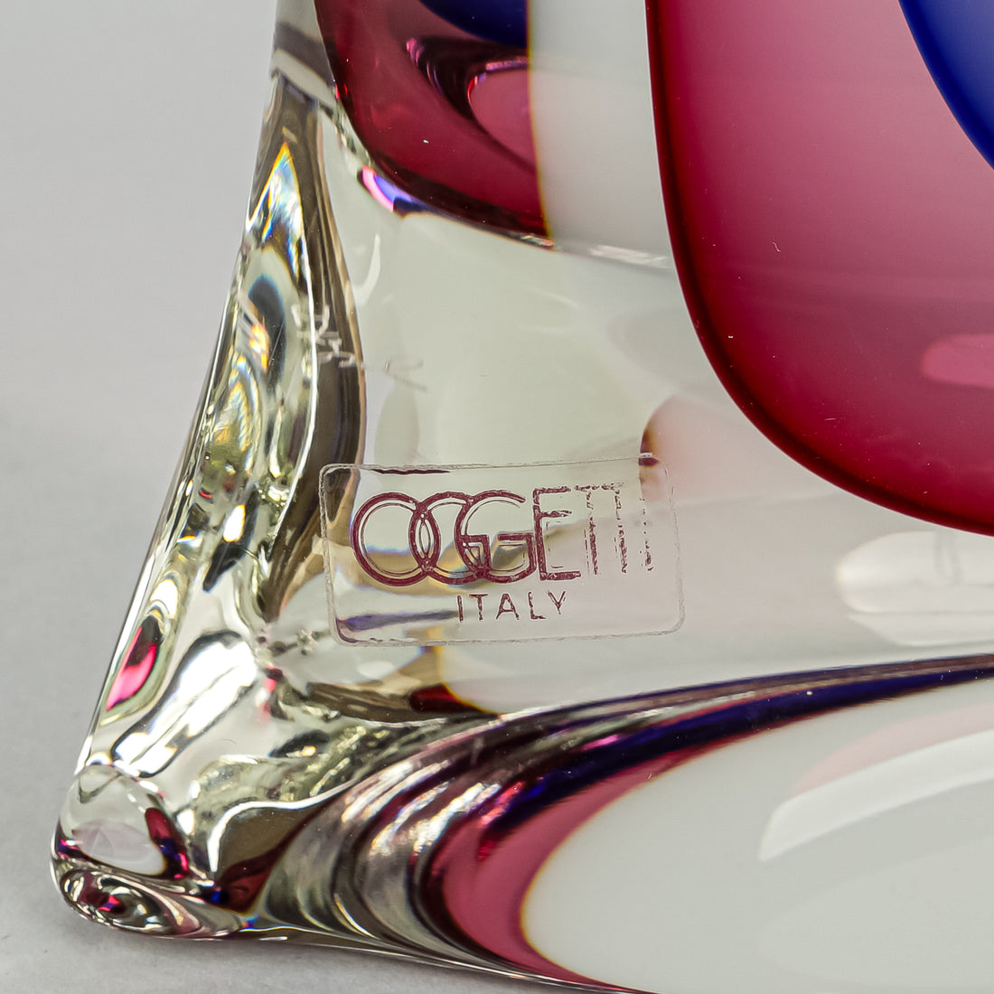 OGGETTI Luigi Onesto Sommerso Art Glass Perfume Bottle & Stopper