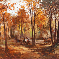 Geza Gordon Marich (Canadian 1913-1985) "Autumn Caleche Ride On Mount Royal"