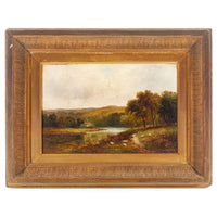 Martin M. Jacobi (British 19th C) Landscape w/Sheep & Figs