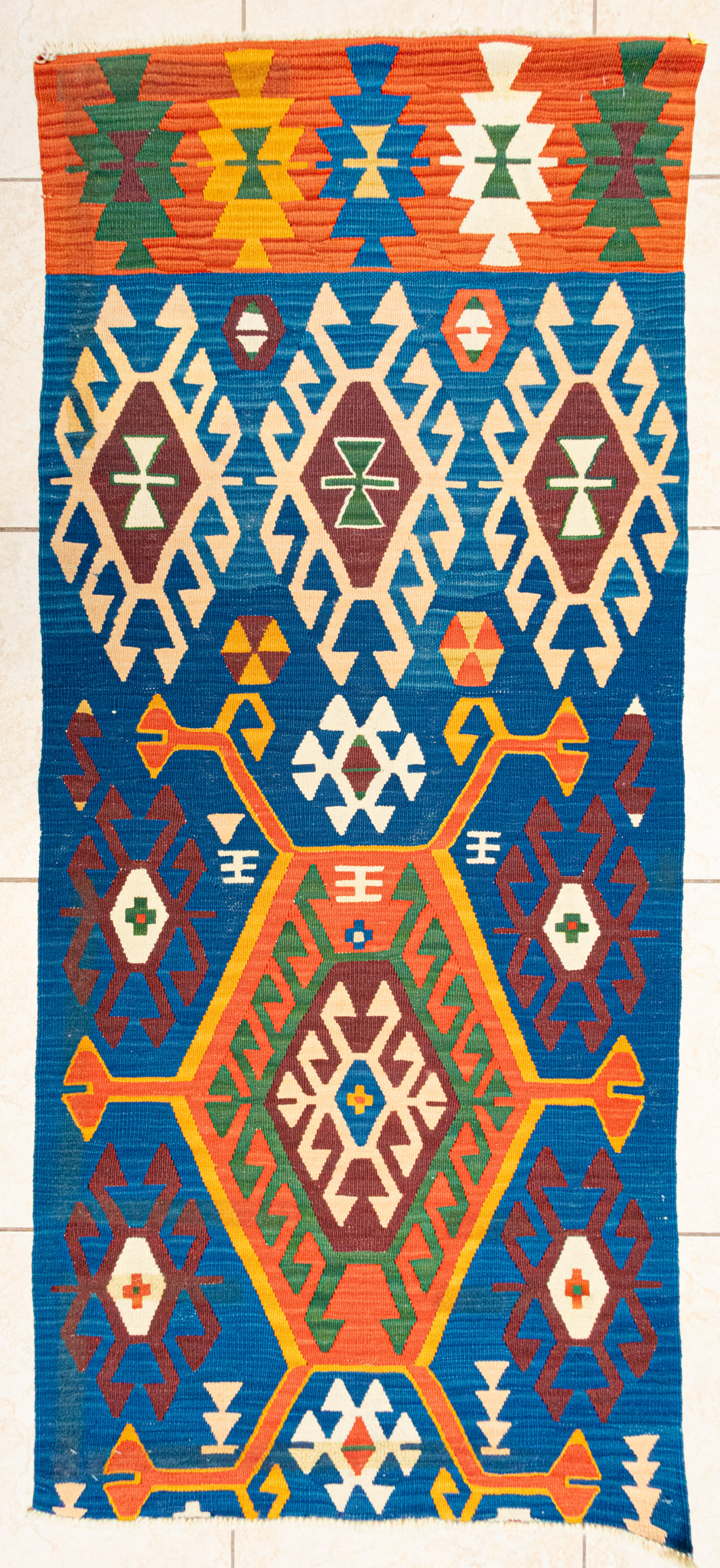 Wool Flatweave Kilim Runner            75"x32"