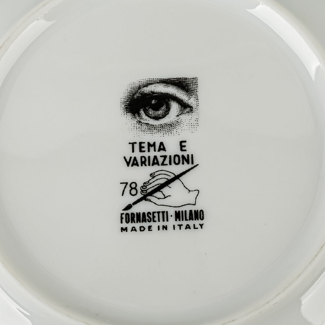FORNASETTI Tema e Variazioni N.78 Trinket Dish D3.75" Boxed