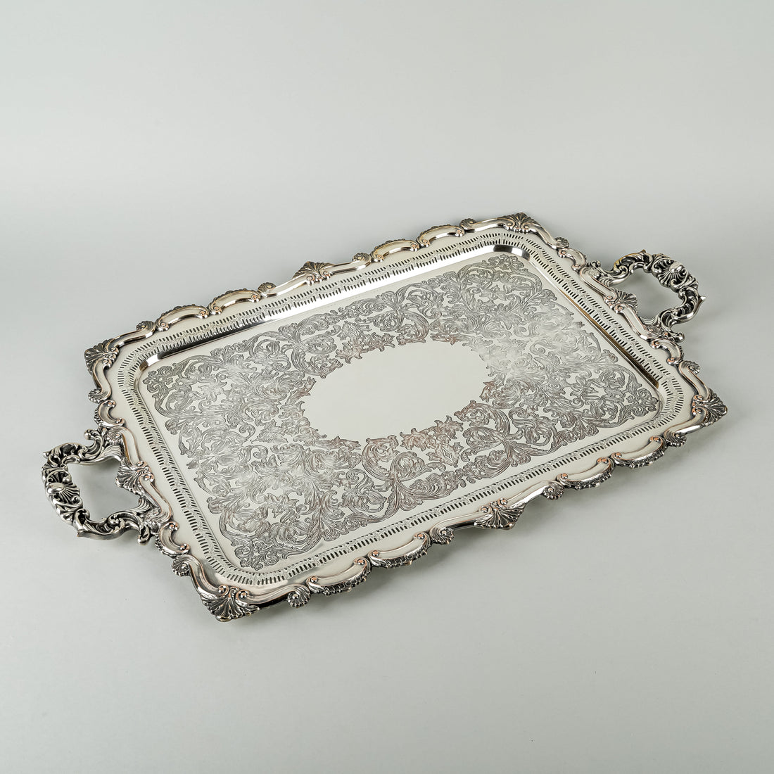 INTERNATIONAL SILVER Sheffield Reproduction Silver Plate Tray 3/7-20