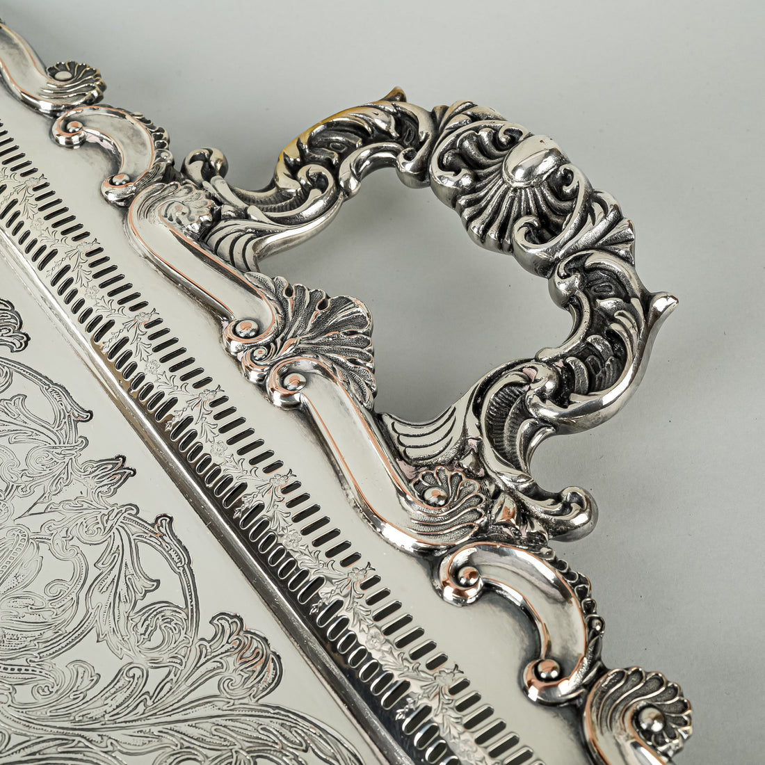 INTERNATIONAL SILVER Sheffield Reproduction Silver Plate Tray 3/7-20