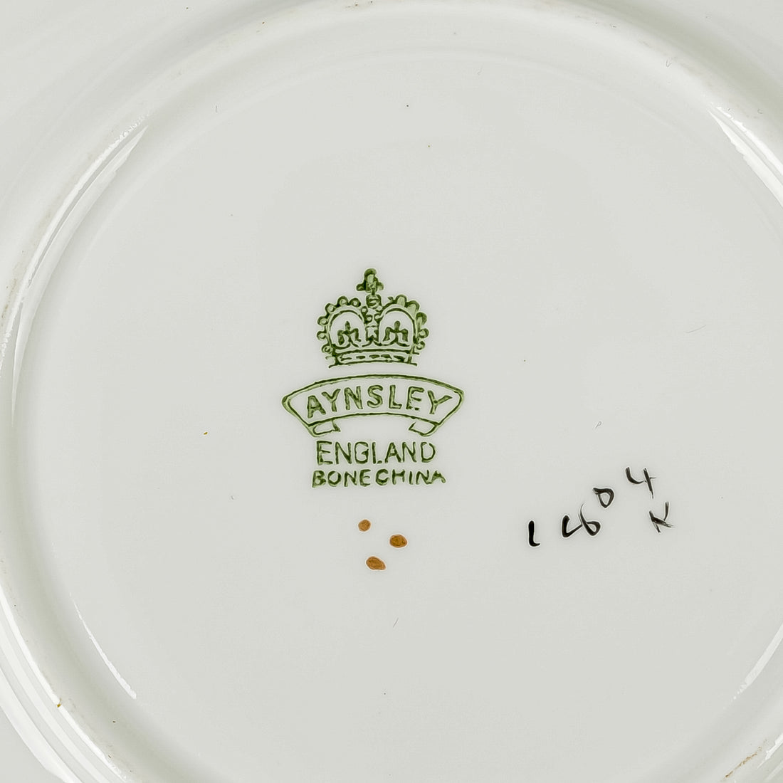 AYNSLEY Cup & Saucer JA Bailey Cabbage Rose Floral, Cream