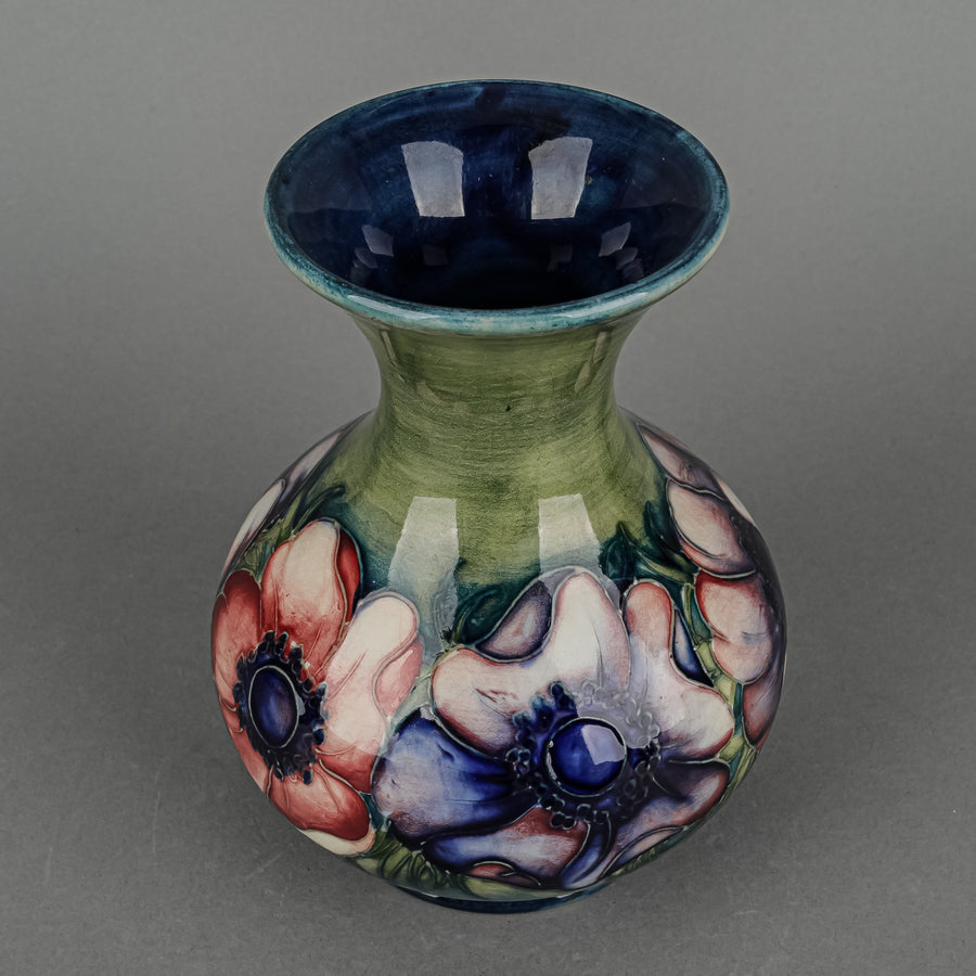 MOORCROFT Anemone Green/Blue Ground Vase
