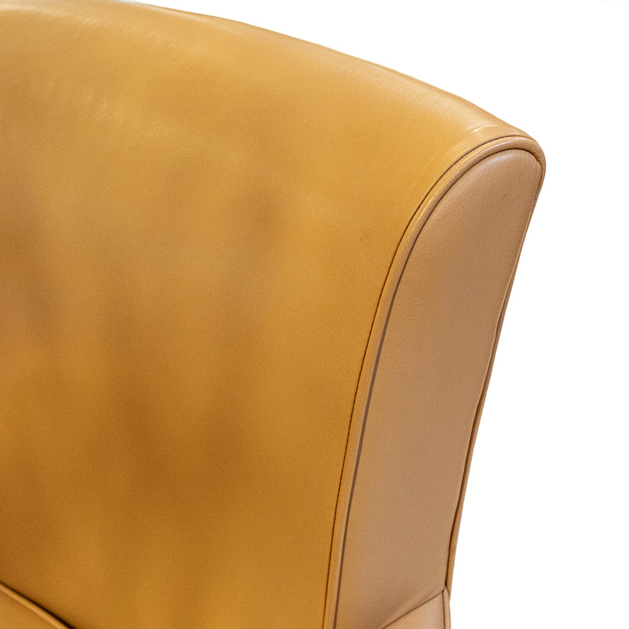 Tan Leather Arm Chairs Set Of 2