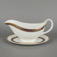 ROYAL DOULTON Harlow H5034 Gravy Boat & Stand L9"