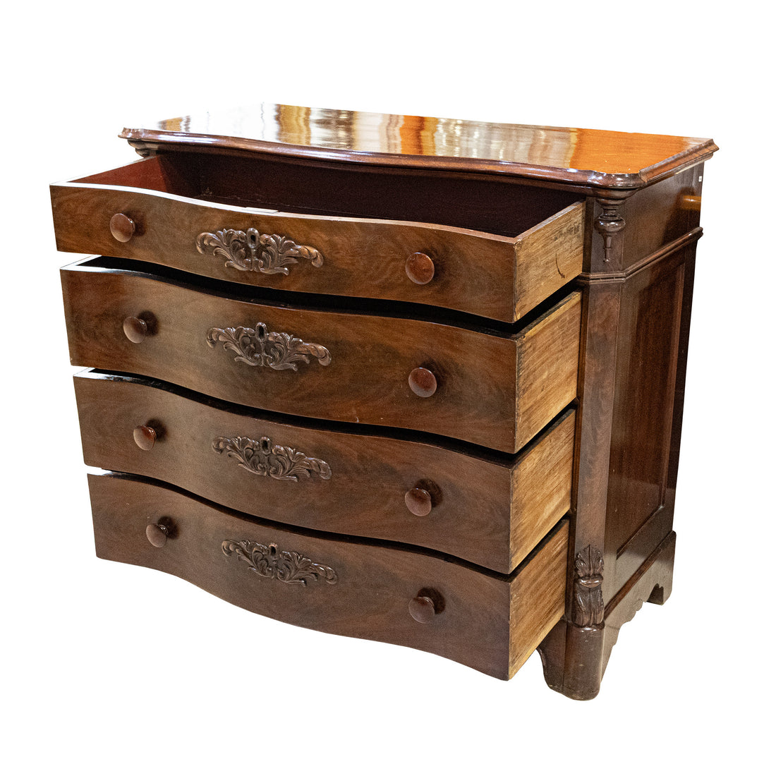 Vintage Mahogany Breakfront Dresser