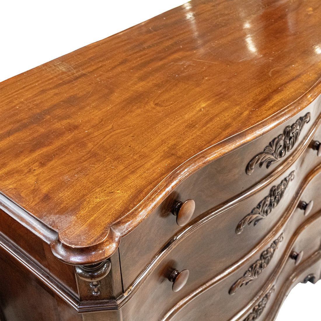 Vintage Mahogany Breakfront Dresser