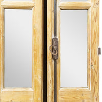 4 Vintage Pine Doors w/Mirrors