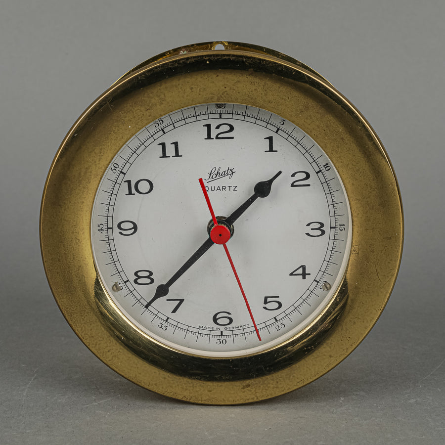 SCHATZ Brass Marine Clock