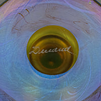 DURAND King Tut Art Glass Covered Jar Signed