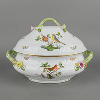 HEREND Rothschild Bird Lidded Soup Tureen Branch Handle