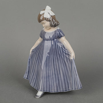 ROYAL COPENHAGEN Figurine Dancer, Girl In Blue Dress 2444