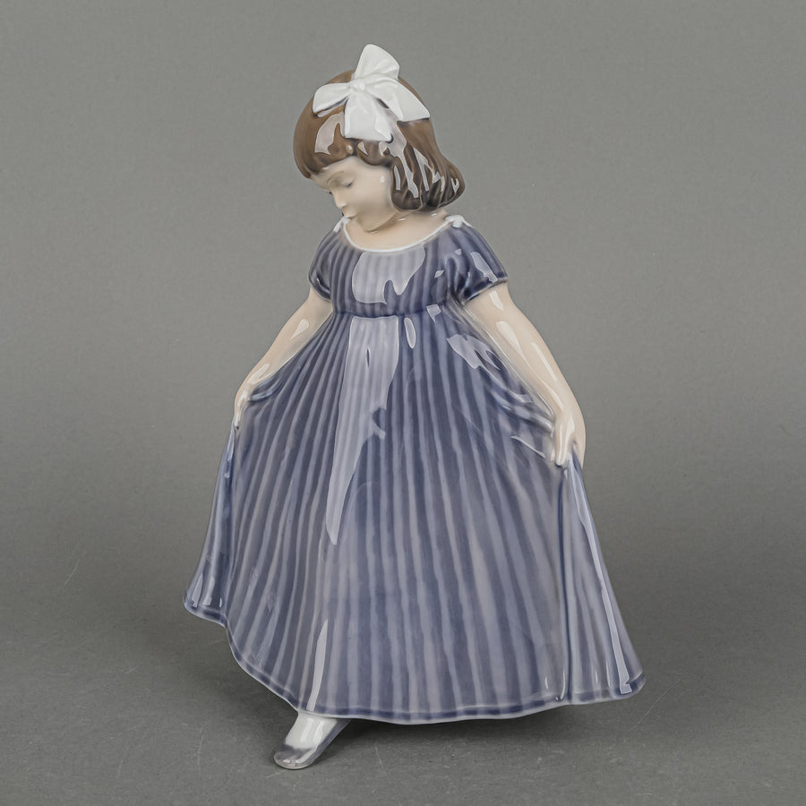 ROYAL COPENHAGEN Figurine Dancer, Girl In Blue Dress 2444
