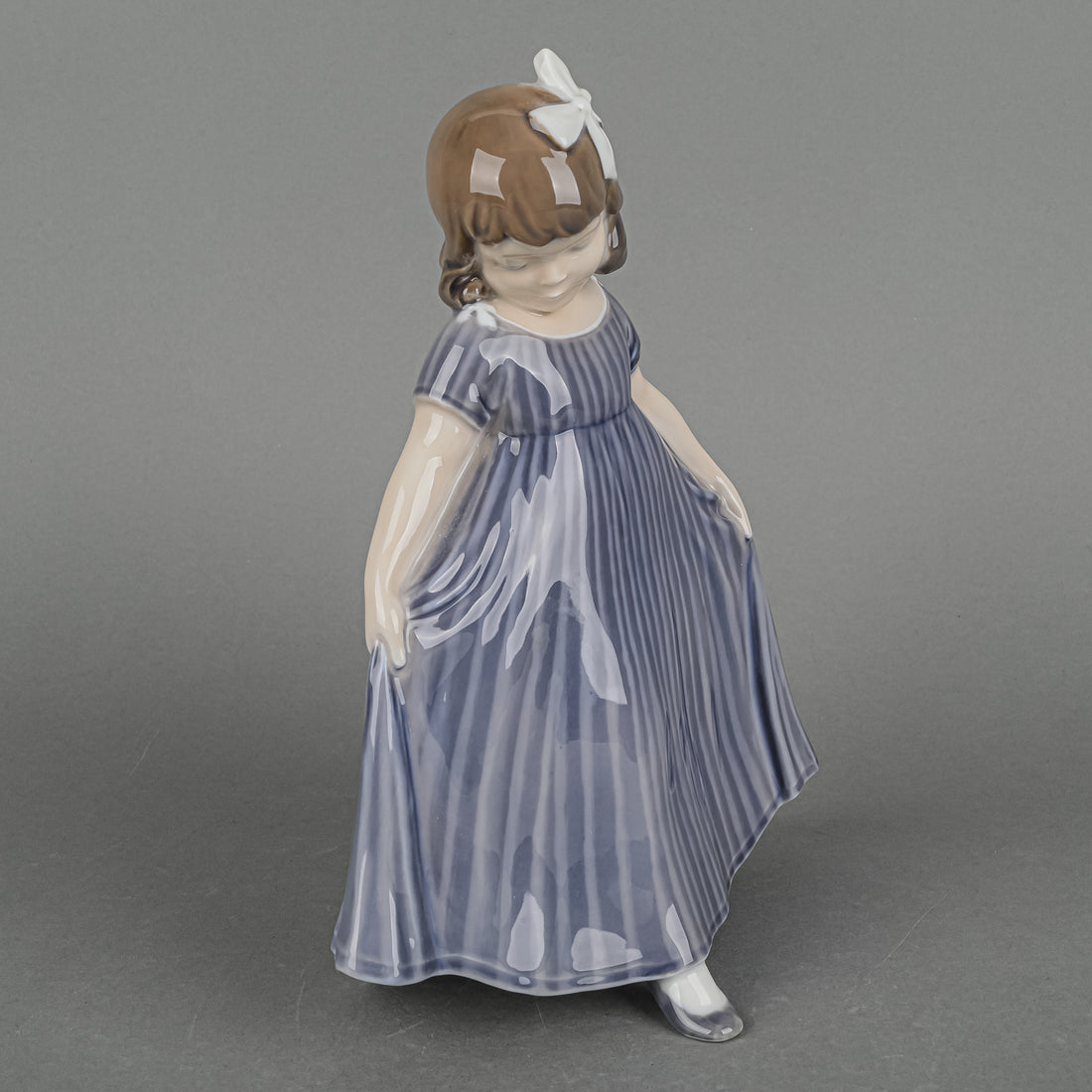 ROYAL COPENHAGEN Figurine Dancer, Girl In Blue Dress 2444