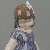 ROYAL COPENHAGEN Figurine Dancer, Girl In Blue Dress 2444