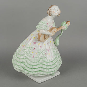 HEREND Figurine Mrs Deryne - Green 5793