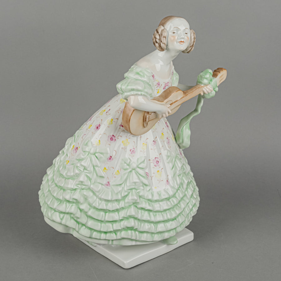 HEREND Figurine Mrs Deryne - Green 5793