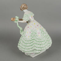 HEREND Figurine Mrs Deryne - Green 5793