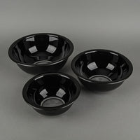 PYREX Black Glass Nesting Mixing Bowls Set of 3